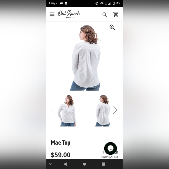 New Old Ranch "Mae" Top Size Small - Picture 3 of 17